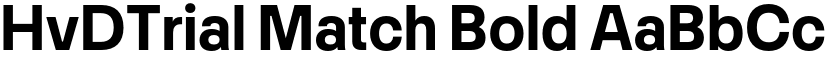HvDTrial Match Bold font