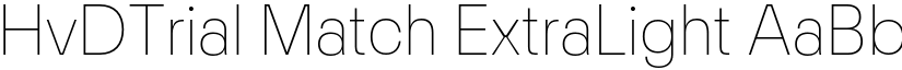 HvDTrial Match ExtraLight font