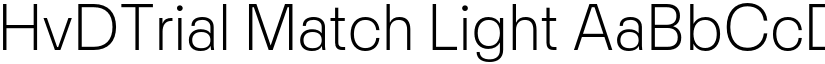HvDTrial Match Light font