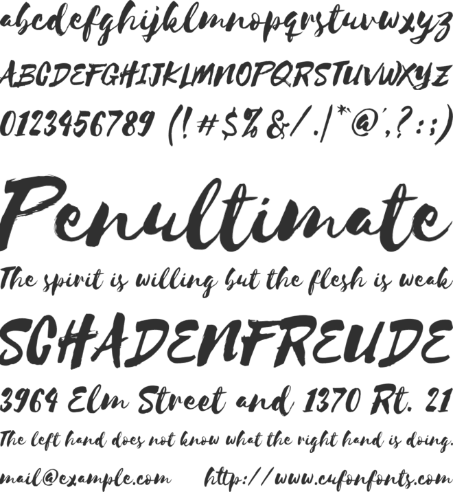 Selima font preview