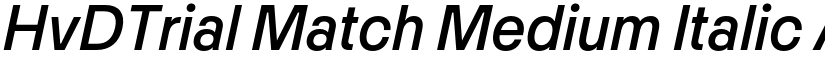 HvDTrial Match Medium Italic font