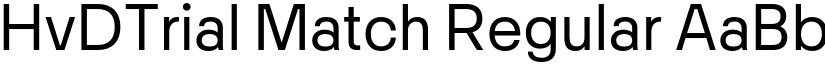 HvDTrial Match Regular font