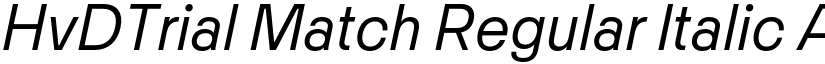 HvDTrial Match Regular Italic font