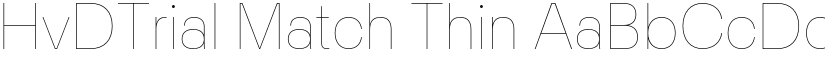 HvDTrial Match Thin font