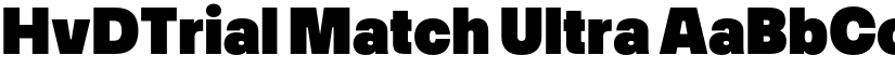 HvDTrial Match Ultra font