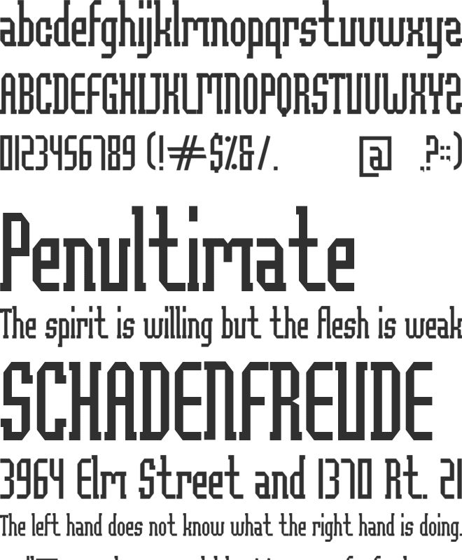 Temalo font preview