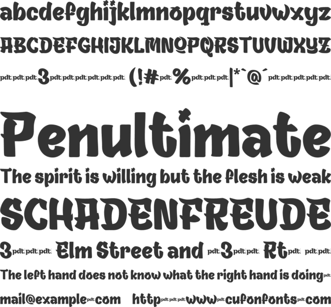 RAYOH TRIAL font preview