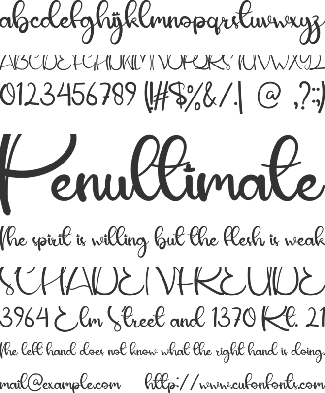 Black Girl font preview