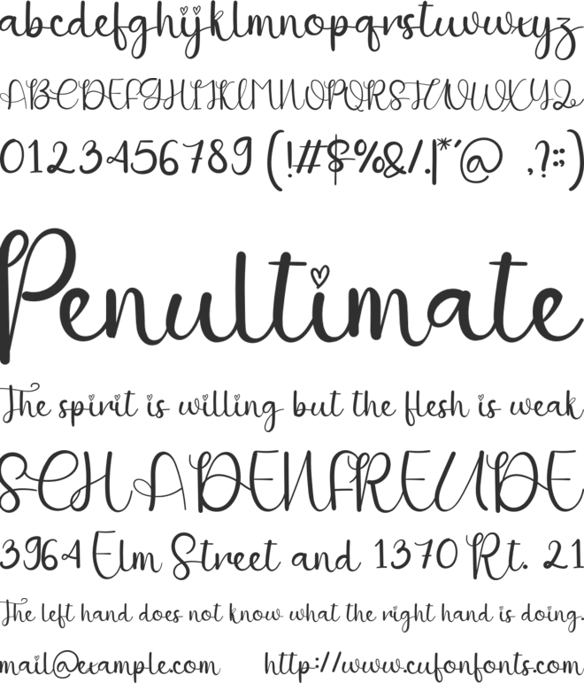 Butter Signature font preview