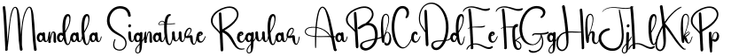 Mandala Signature font download