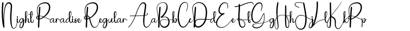 Night Paradise Regular font