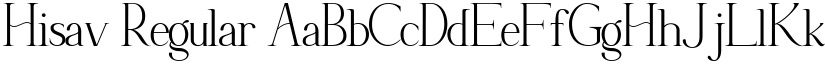 Hisav Regular font