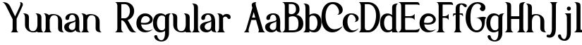 Yunan Regular font