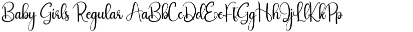 Baby Girls Regular font