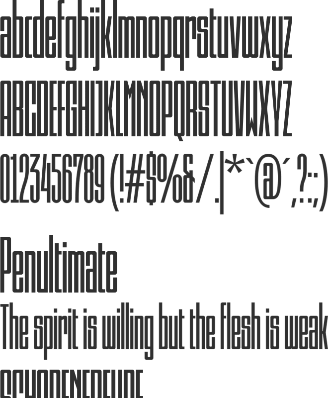 Psilograph font preview