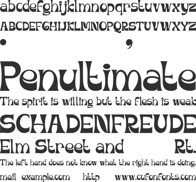 Mourghan font preview