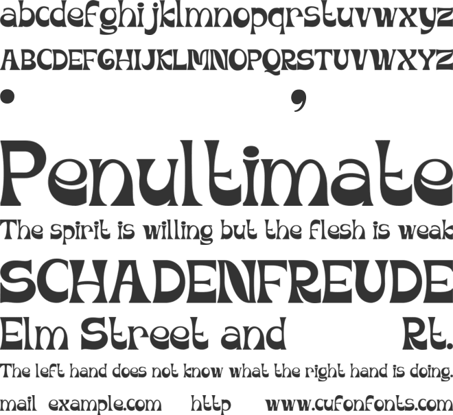 Mourghan font preview