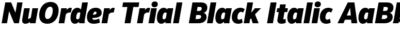 NuOrder Trial Black Italic font