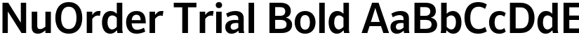 NuOrder Trial Bold font