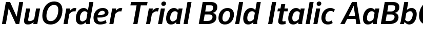 NuOrder Trial Bold Italic font