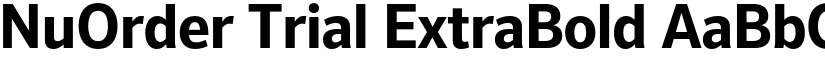 NuOrder Trial ExtraBold font