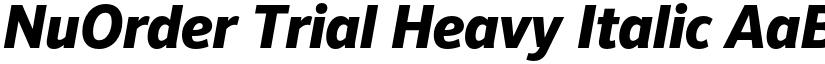 NuOrder Trial Heavy Italic font