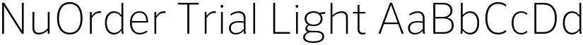 NuOrder Trial Light font