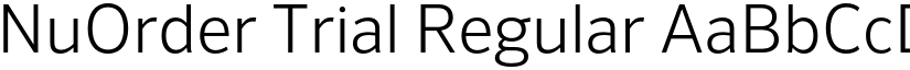 NuOrder Trial Regular font