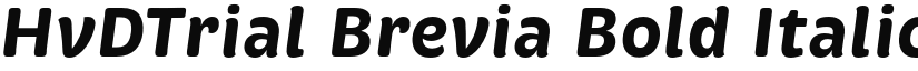 HvDTrial Brevia Bold Italic font