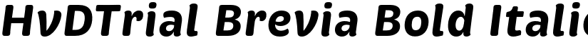 HvDTrial Brevia Bold Italic font