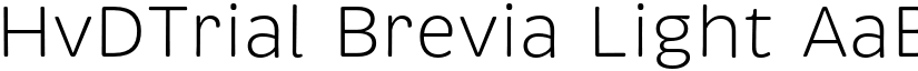 HvDTrial Brevia Light font