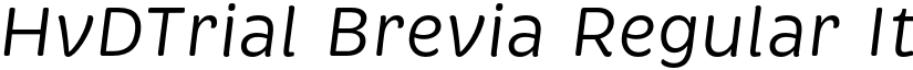 HvDTrial Brevia Regular Italic font