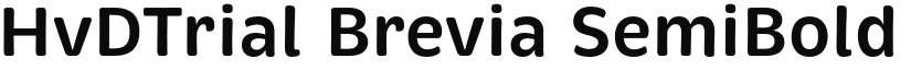 HvDTrial Brevia SemiBold font