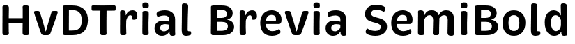 HvDTrial Brevia SemiBold font