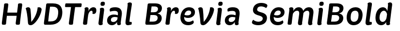 HvDTrial Brevia SemiBold Italic font
