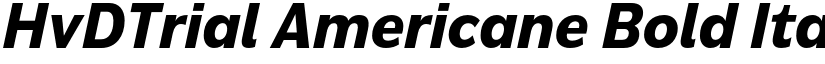 HvDTrial Americane Bold Italic font