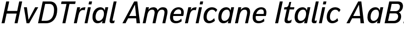 HvDTrial Americane Italic font