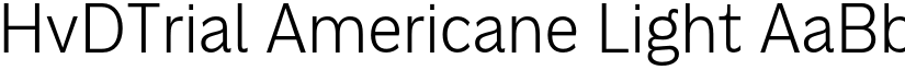 HvDTrial Americane Light font