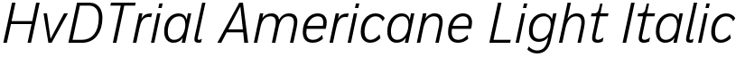 HvDTrial Americane Light Italic font