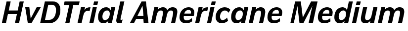 HvDTrial Americane Medium Italic font