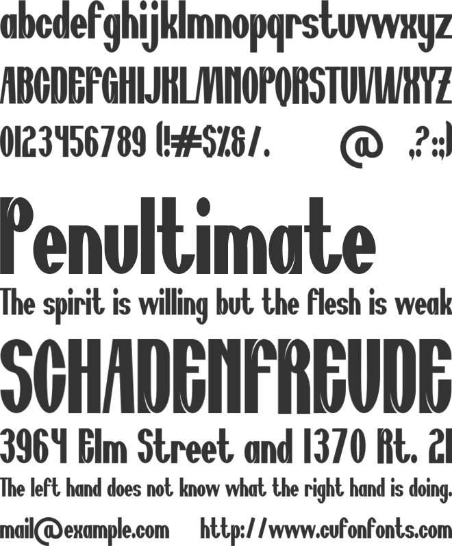 Zaghara font preview