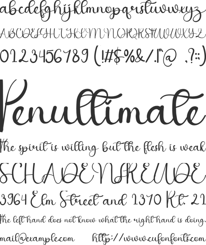 Shimpony font preview