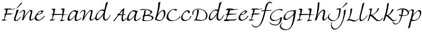 Fine Hand font