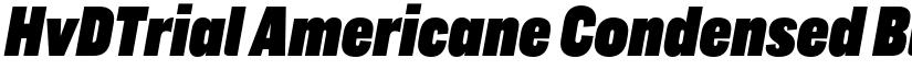 HvDTrial Americane Condensed Black Italic font