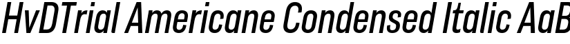 HvDTrial Americane Condensed Italic font