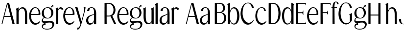 Anegreya Regular font