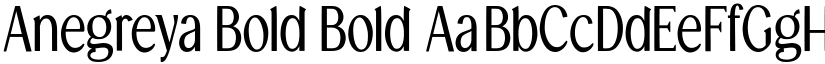 Anegreya Bold Bold font