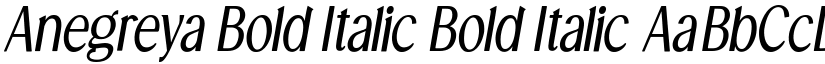 Anegreya Bold Italic Bold Italic font