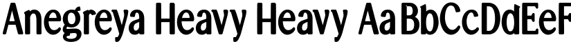 Anegreya Heavy Heavy font