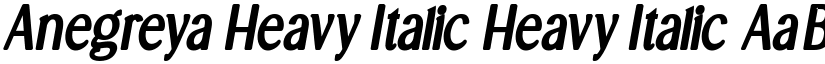 Anegreya Heavy Italic Heavy Italic font